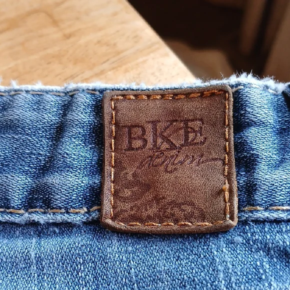 BKE Denim Starlite Blue Flare & Wide Leg Jeans with Distressed Details - Picture 10 of 15